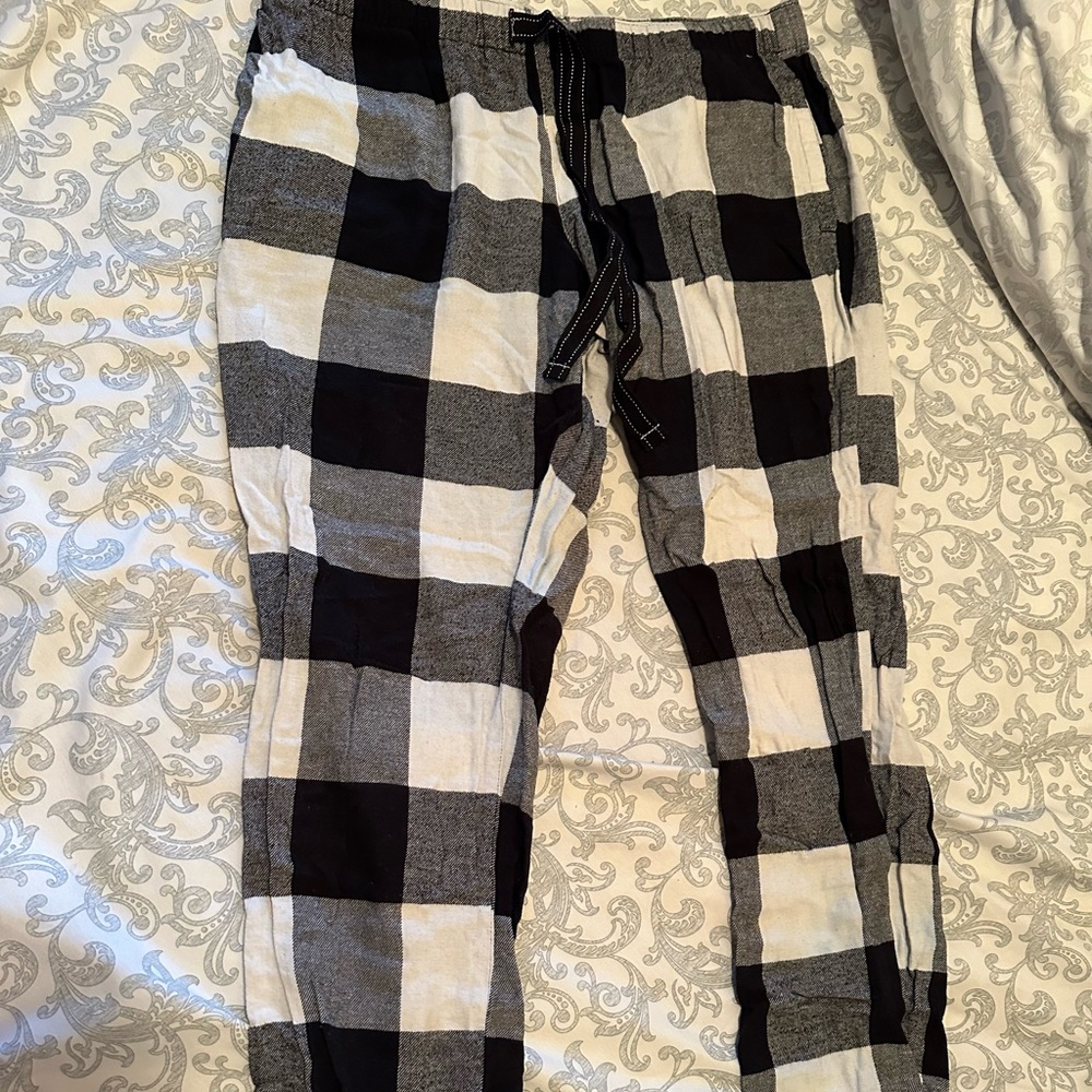 Plaid Mid Rise Pajama Pants